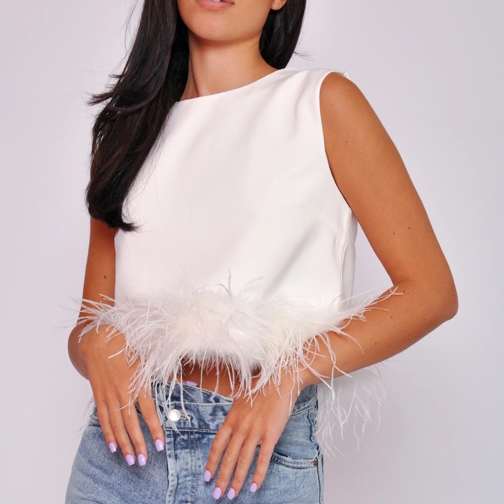 White feather top